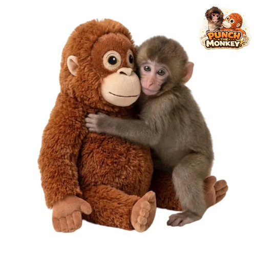 Logo image of Punch The Monkey Plushie Friend by AliExpress, featuring a playful cartoon monkey character.